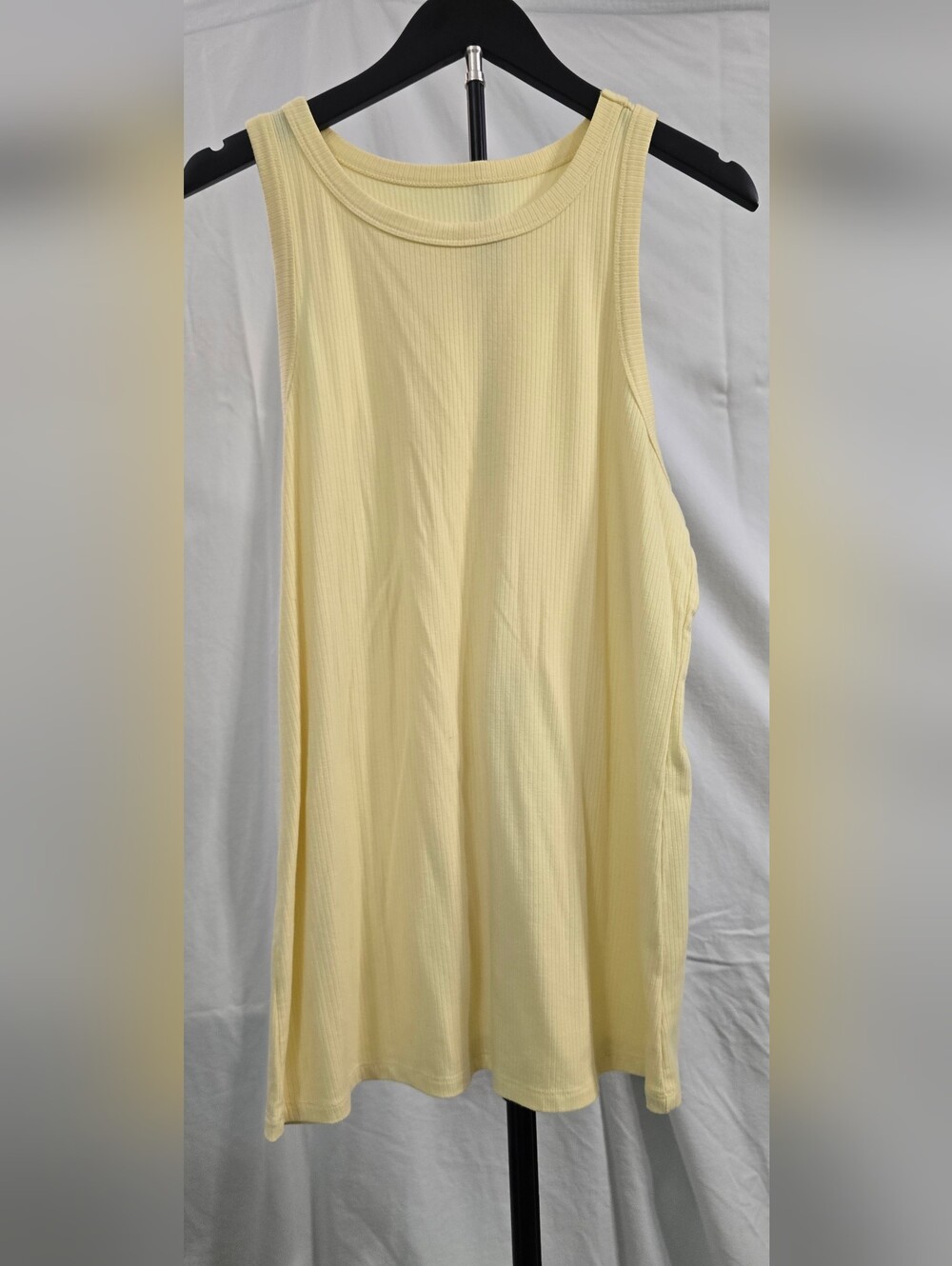 torrid Ribbed Tank Top in Pale Yellow